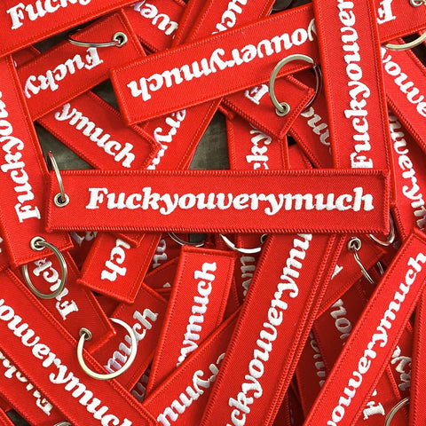 Fuckyoulah by FLABSLAB keyrings